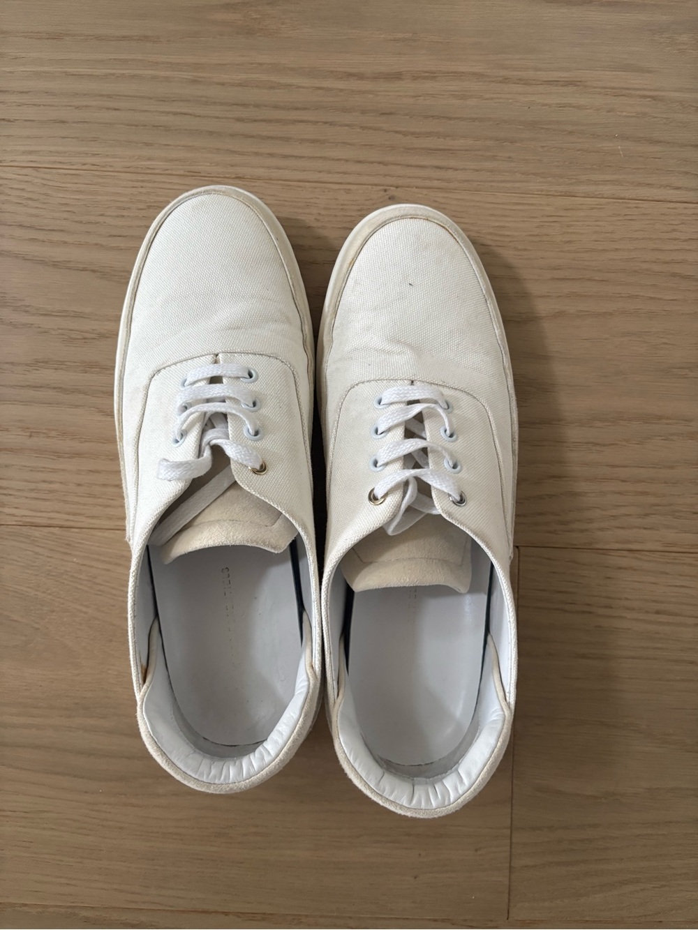 Want Les Essentials White Canvas and Leather Sneakers, size 41